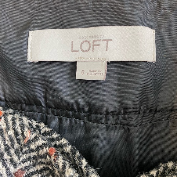 Ann Taylor LOFT Womens Grey Wool Blend Lined Skirt Size 0 - Picture 3 of 9